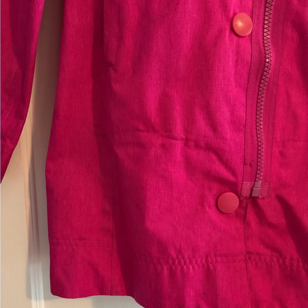 MPG Mondetta Performance Long Hooded Rain Jacket Hot Pink Small